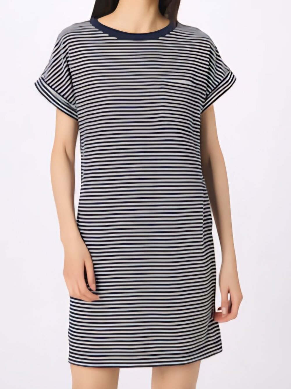 Gap Navy & White Striped Tee Shirt Dress - Small